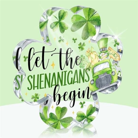 St Patricks Day Decorations, Irish Four Leaf Clover Decorations Gifts - Picture 7 of 7